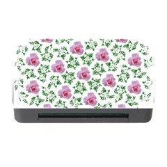 Rose Flower Pink Leaf Green Memory Card Reader With Cf