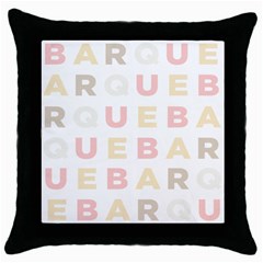 Alphabeth Rainbow Color Throw Pillow Case (black) by Alisyart