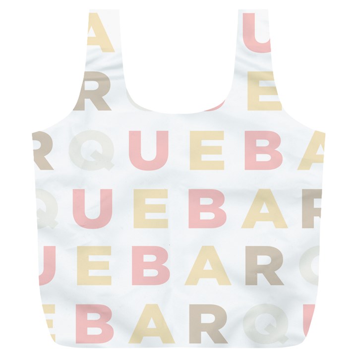 Alphabeth Rainbow Color Full Print Recycle Bags (L) 