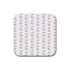 Baby Pacifier Pink Blue Brown Kids Rubber Coaster (square) 