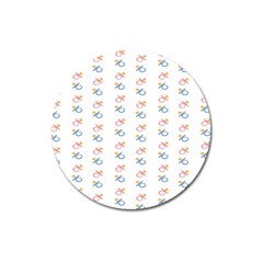 Baby Pacifier Pink Blue Brown Kids Magnet 3  (round)