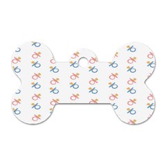 Baby Pacifier Pink Blue Brown Kids Dog Tag Bone (two Sides)