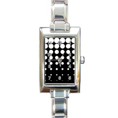 Circle Masks White Black Rectangle Italian Charm Watch by Alisyart