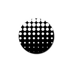 Circle Masks White Black Golf Ball Marker (10 Pack) by Alisyart