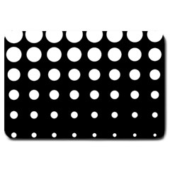 Circle Masks White Black Large Doormat  by Alisyart