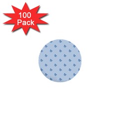 Blue Butterfly Line Animals Fly 1  Mini Buttons (100 Pack) 