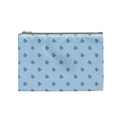 Blue Butterfly Line Animals Fly Cosmetic Bag (medium) 