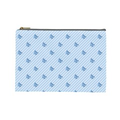 Blue Butterfly Line Animals Fly Cosmetic Bag (large) 