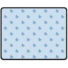 Blue Butterfly Line Animals Fly Fleece Blanket (medium) 