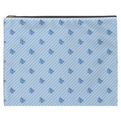Blue Butterfly Line Animals Fly Cosmetic Bag (xxxl) 