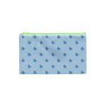 Blue Butterfly Line Animals Fly Cosmetic Bag (XS) Front