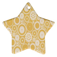 Wheels Star Gold Circle Yellow Ornament (star)