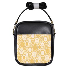 Wheels Star Gold Circle Yellow Girls Sling Bags