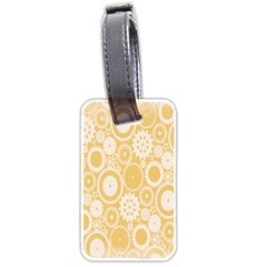 Wheels Star Gold Circle Yellow Luggage Tags (two Sides)