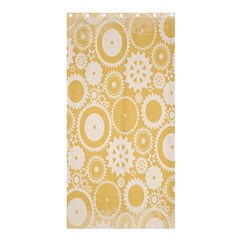 Wheels Star Gold Circle Yellow Shower Curtain 36  X 72  (stall) 