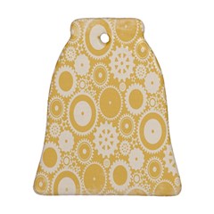 Wheels Star Gold Circle Yellow Ornament (bell)