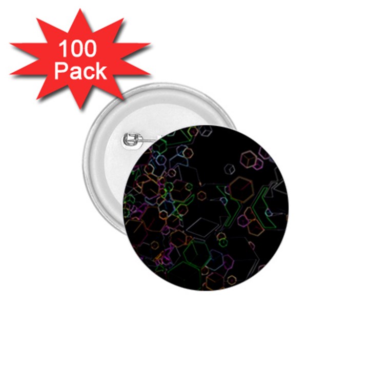 Boxs Black Background Pattern 1.75  Buttons (100 pack) 