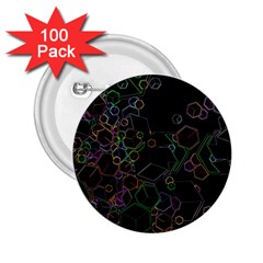 Boxs Black Background Pattern 2.25  Buttons (100 pack) 