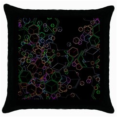 Boxs Black Background Pattern Throw Pillow Case (Black)