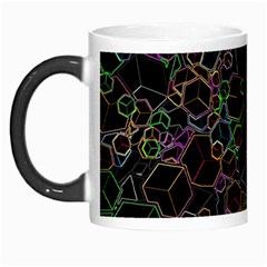 Boxs Black Background Pattern Morph Mugs by Simbadda