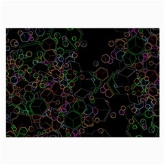 Boxs Black Background Pattern Large Glasses Cloth (2-Side)