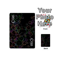 Boxs Black Background Pattern Playing Cards 54 (Mini) 