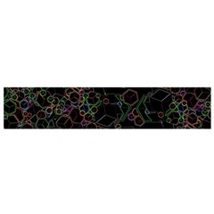 Boxs Black Background Pattern Flano Scarf (Small)