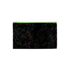 Boxs Black Background Pattern Cosmetic Bag (XS)