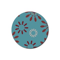 Fish Animals Star Brown Blue White Rubber Round Coaster (4 Pack)  by Alisyart