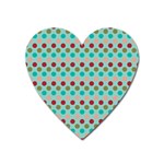 Large Circle Rainbow Dots Color Red Blue Pink Heart Magnet Front