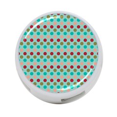 Large Circle Rainbow Dots Color Red Blue Pink 4-port Usb Hub (two Sides) 