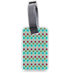 Large Circle Rainbow Dots Color Red Blue Pink Luggage Tags (two Sides) by Alisyart