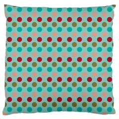 Large Circle Rainbow Dots Color Red Blue Pink Large Cushion Case (one Side) by Alisyart
