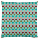 Large Circle Rainbow Dots Color Red Blue Pink Large Cushion Case (Two Sides) Front