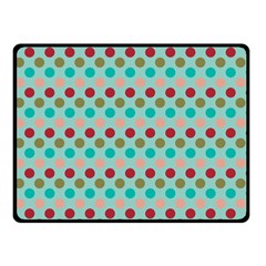 Large Circle Rainbow Dots Color Red Blue Pink Double Sided Fleece Blanket (small)  by Alisyart