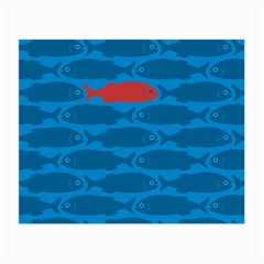 Fish Line Sea Beach Swim Red Blue Small Glasses Cloth by Alisyart