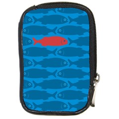 Fish Line Sea Beach Swim Red Blue Compact Camera Cases