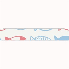 Fish Swim Sea Beach Red Blue White Small Bar Mats by Alisyart