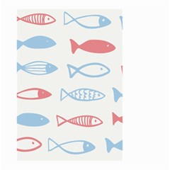 Fish Swim Sea Beach Red Blue White Small Garden Flag (two Sides)