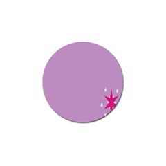 Purple Flagred White Star Golf Ball Marker