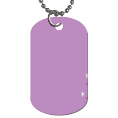 Purple Flagred White Star Dog Tag (two Sides) by Alisyart