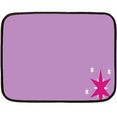 Purple Flagred White Star Double Sided Fleece Blanket (mini)  by Alisyart