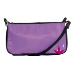 Purple Flagred White Star Shoulder Clutch Bags Front