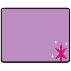 Purple Flagred White Star Fleece Blanket (medium) 