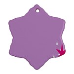 Purple Flagred White Star Ornament (Snowflake) Front