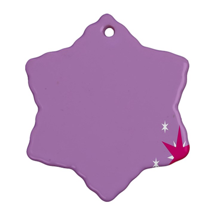 Purple Flagred White Star Ornament (Snowflake)