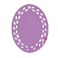 Purple Flagred White Star Ornament (oval Filigree)