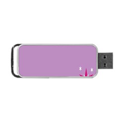 Purple Flagred White Star Portable Usb Flash (one Side)