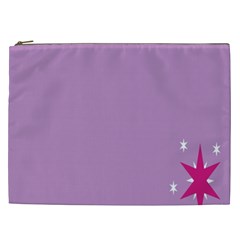 Purple Flagred White Star Cosmetic Bag (xxl) 