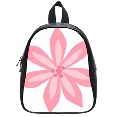 Pink Lily Flower Floral School Bags (small) 